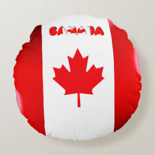 Cojín Redondo Bandera canadiense