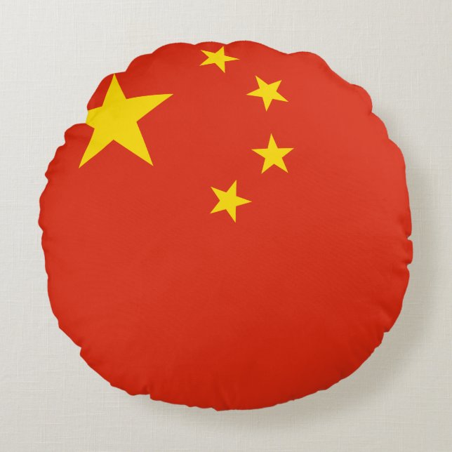Cojín Redondo Bandera china (Anverso)