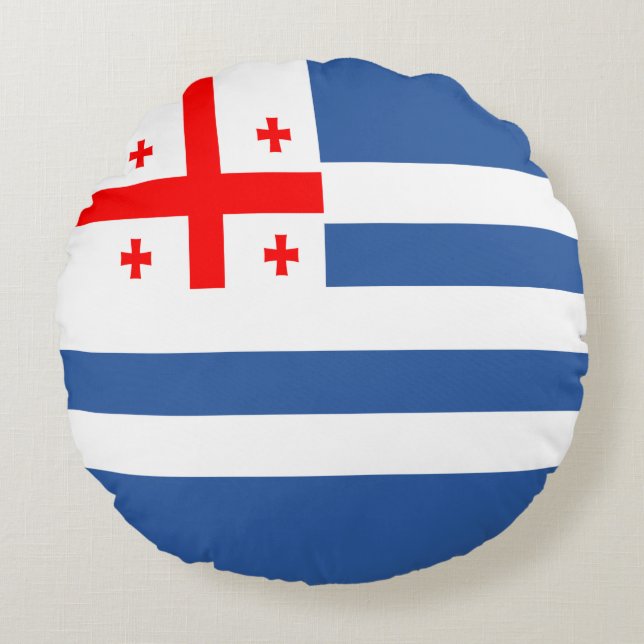 Cojín Redondo Bandera de Adjara Patriótica (Anverso)