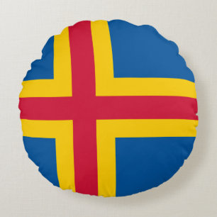 Cojín Redondo Bandera de Åland