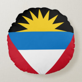 Cojín Redondo Bandera de Antigua y Barbuda