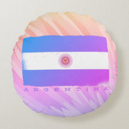 Cojín Redondo Bandera de ARGENTINA