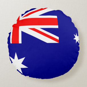 Cojín Redondo Bandera de Australia (Australia)