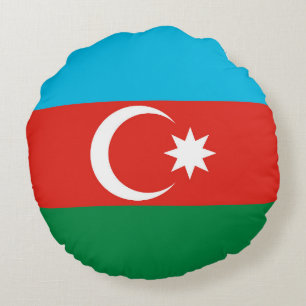 Cojín Redondo Bandera de Azerbaiyán