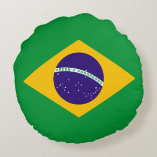 Cojín Redondo Bandera de Brasil