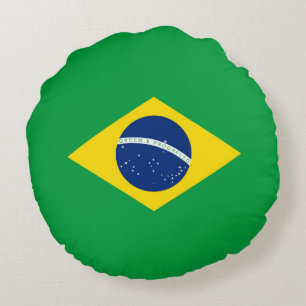 Cojín Redondo Bandera de Brasil