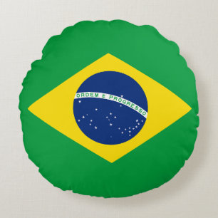 Cojín Redondo Bandera de Brasil