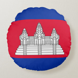Cojín Redondo Bandera de Camboya