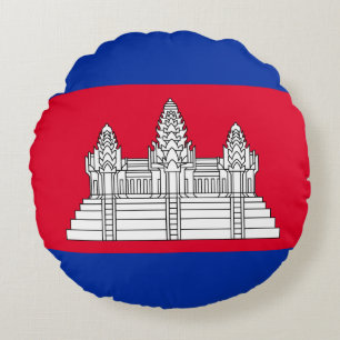 Cojín Redondo Bandera de Camboya