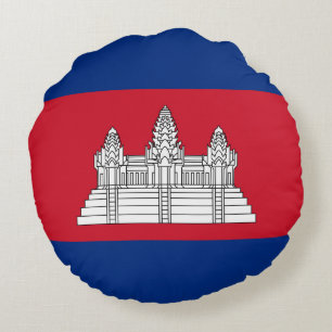 Cojín Redondo Bandera de Camboya