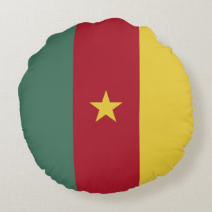 Cojín Redondo Bandera de Camerún