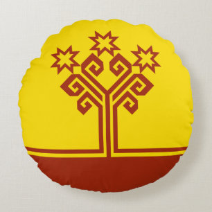 Cojín Redondo Bandera de Chuvasia