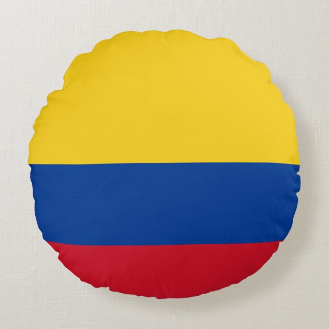 Cojín Redondo Bandera de Colombia (Anverso)