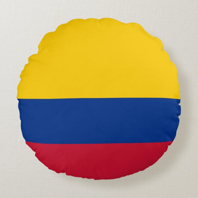 Cojín Redondo Bandera de Colombia (Anverso)