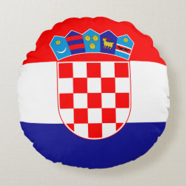 Cojín Redondo bandera de Croacia
