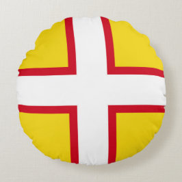 Cojín Redondo Bandera de Dorset (condado del Reino Unido)