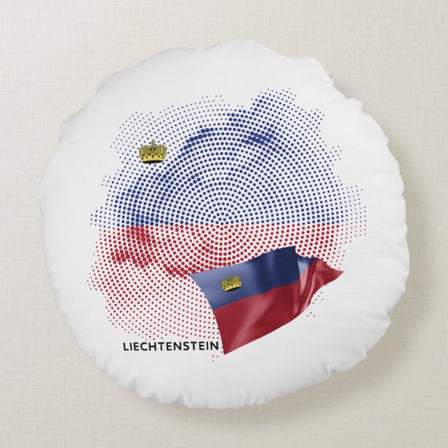 Cojín Redondo bandera de EE. UU. (Reverso)