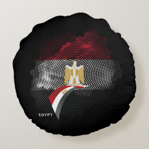 Cojín Redondo bandera de Egipto