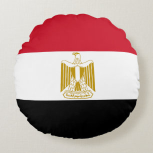 Cojín Redondo Bandera de Egipto