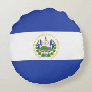Cojín Redondo Bandera de El Salvador