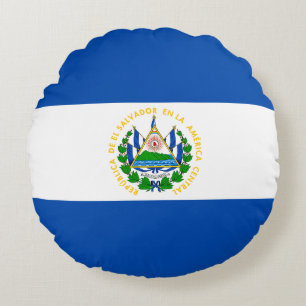 Cojín Redondo Bandera de El Salvador