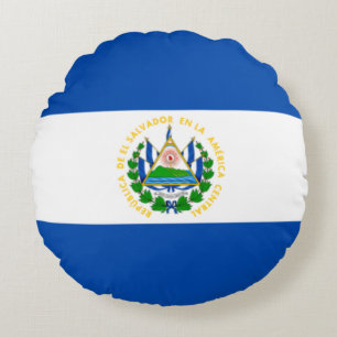 Cojín Redondo Bandera de El Salvador
