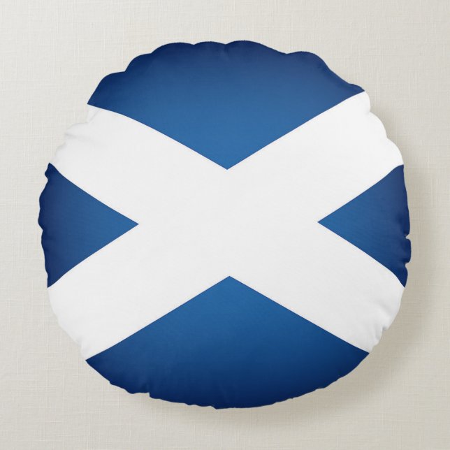 Cojín Redondo Bandera de Escocia (Anverso)