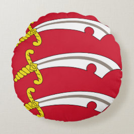 Cojín Redondo Bandera de Essex (condado del Reino Unido)
