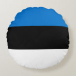 Cojín Redondo Bandera de Estonia<br><div class="desc">Bandera patriótica de Estonia.</div>