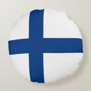 Cojín Redondo Bandera de Finlandia