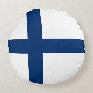 Cojín Redondo Bandera de Finlandia