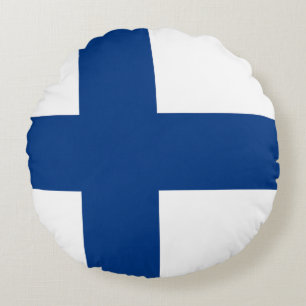 Cojín Redondo Bandera de Finlandia