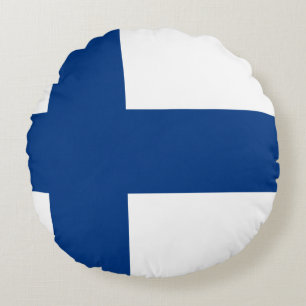 Cojín Redondo Bandera de Finlandia (finlandesa)