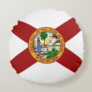 Cojín Redondo Bandera de Florida