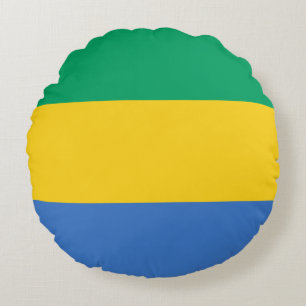 Cojín Redondo Bandera de Gabón