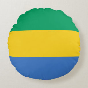Cojín Redondo Bandera de Gabón