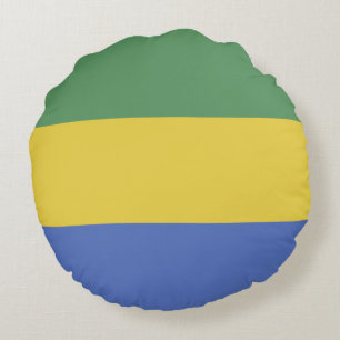 Cojín Redondo Bandera de Gabón
