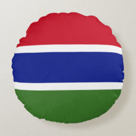 Cojín Redondo Bandera de Gambia