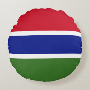 Cojín Redondo Bandera de Gambia