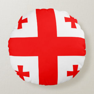 Cojín Redondo Bandera de Georgia