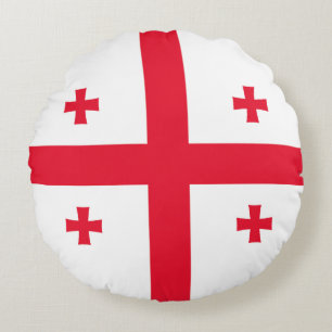 Cojín Redondo Bandera de Georgia