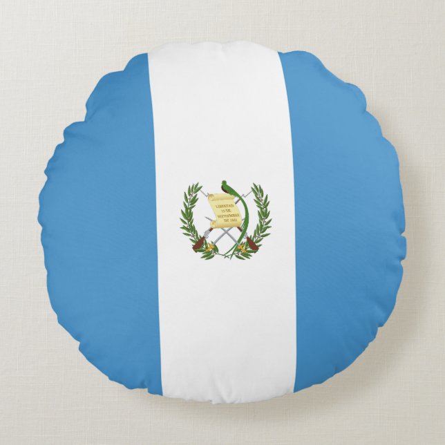 Cojín Redondo Bandera de Guatemala (Anverso)
