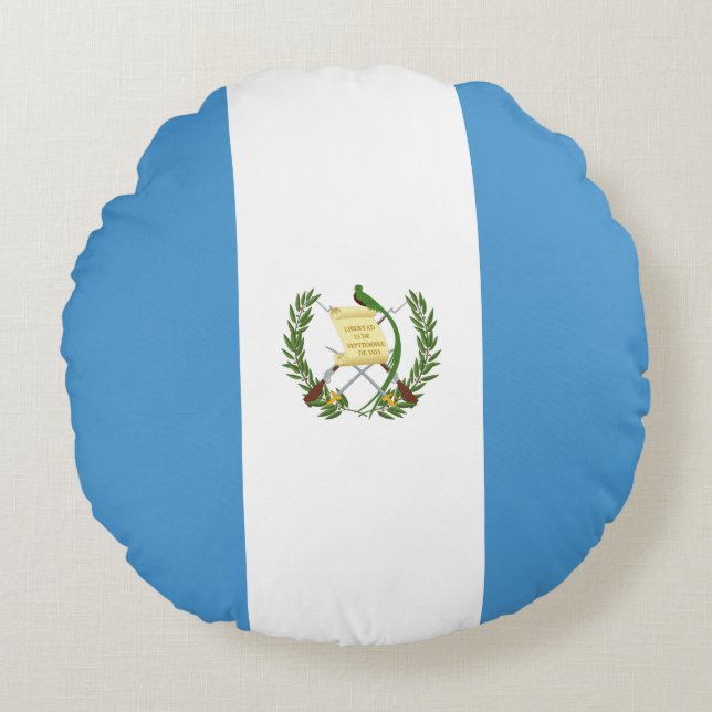 Cojín Redondo Bandera de Guatemala (Anverso)