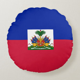 Cojín Redondo Bandera de Haití (haitiana)