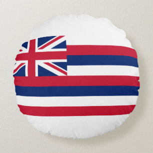 Cojín Redondo Bandera de Hawaii (Estado de los Estados Unidos)