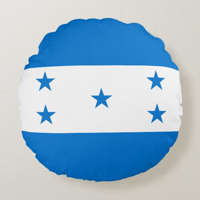 Cojín Redondo Bandera de Honduras (Anverso)