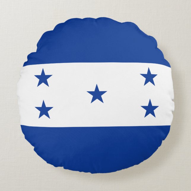Cojín Redondo Bandera de Honduras (Anverso)