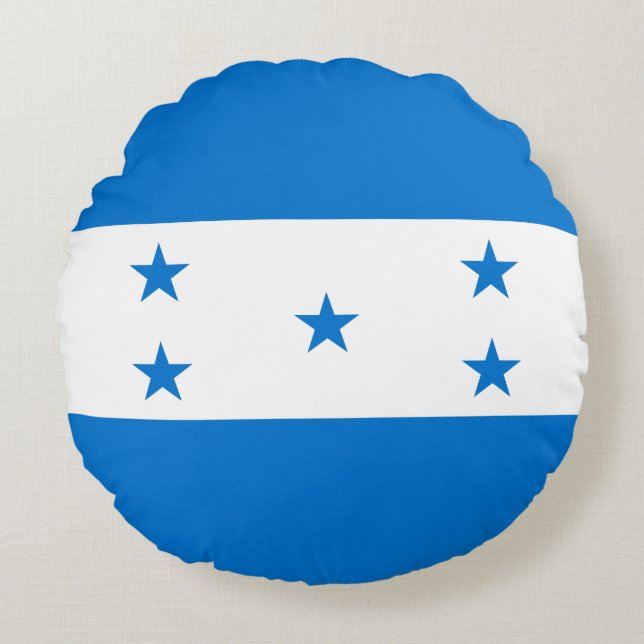 Cojín Redondo Bandera de Honduras (Anverso)