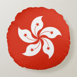 Cojín Redondo Bandera de Hong Kong