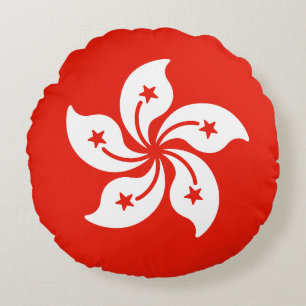 Cojín Redondo Bandera de Hong Kong